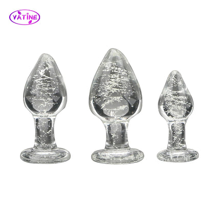 Luminous Glass Butt Plug Dildos