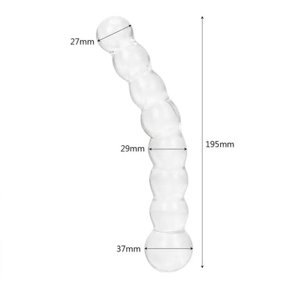 Glass Anal Beads Butt Plug Dildo