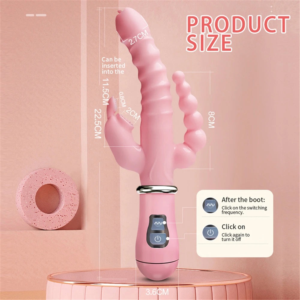 3 In 1 Dildo Rabbit Vibrator