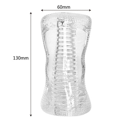 Male Masturbator Transparent Jelly Artificial Vaginal Real Pussy for Men Penis Exerciser Cock Enlarger Suck Sex Toys Erotic