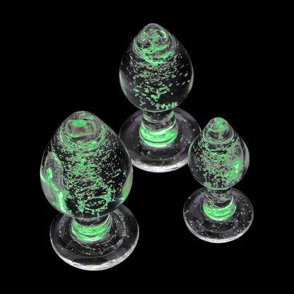 Luminous Glass Butt Plug Dildos