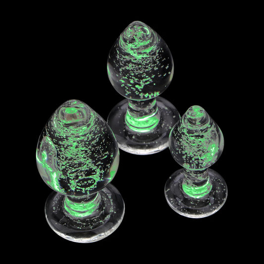 Luminous Glass Butt Plug Dildos