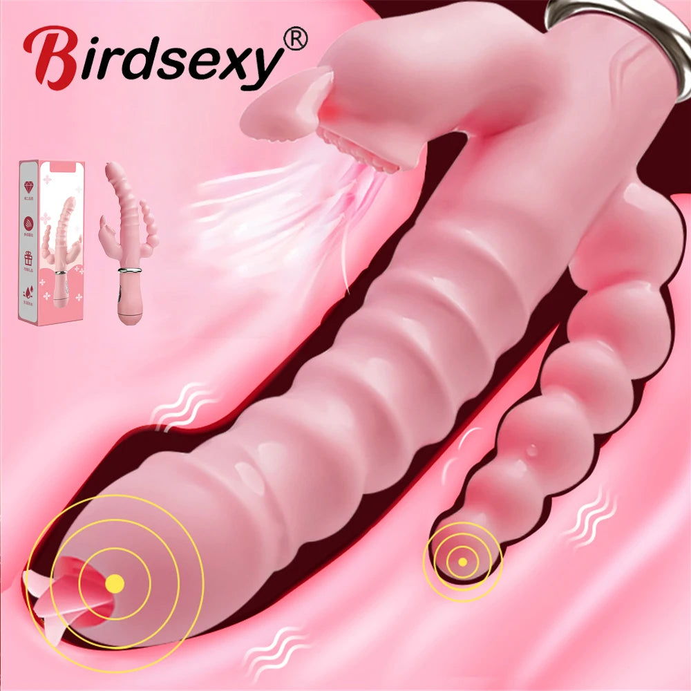 3 In 1 Dildo Rabbit Vibrator