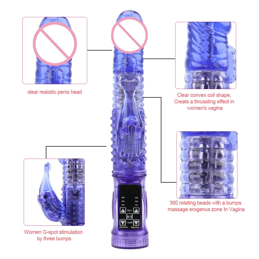 Rotating Beads Rabbit Vibrator