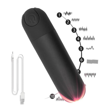 USB Charge Powerful Bullet Vibrator Clitoral Stimulator