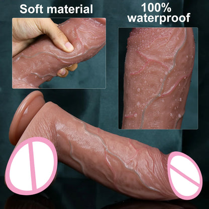 Realistic Veins Soft Thick Big Dildo