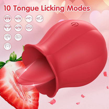 Rose Licking Vibrator Nipple Clitoral Stimulator Vibrating Egg