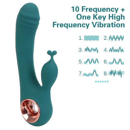 USB Rechargeable Dildo Rabbit Vibrator