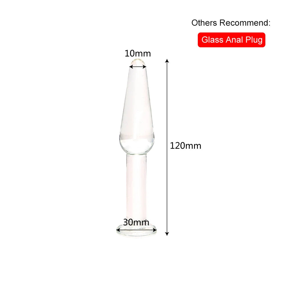 Glass Anal Beads Butt Plug Dildo