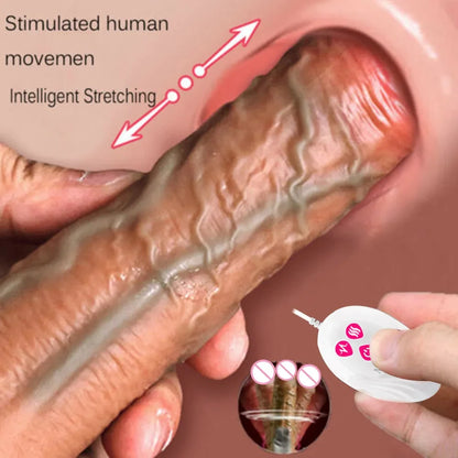 Thrusting Rotation Remote Control Dildo Vibrator