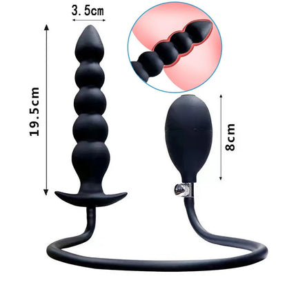 Super Long Inflated Anal Plug Expandable Dildo