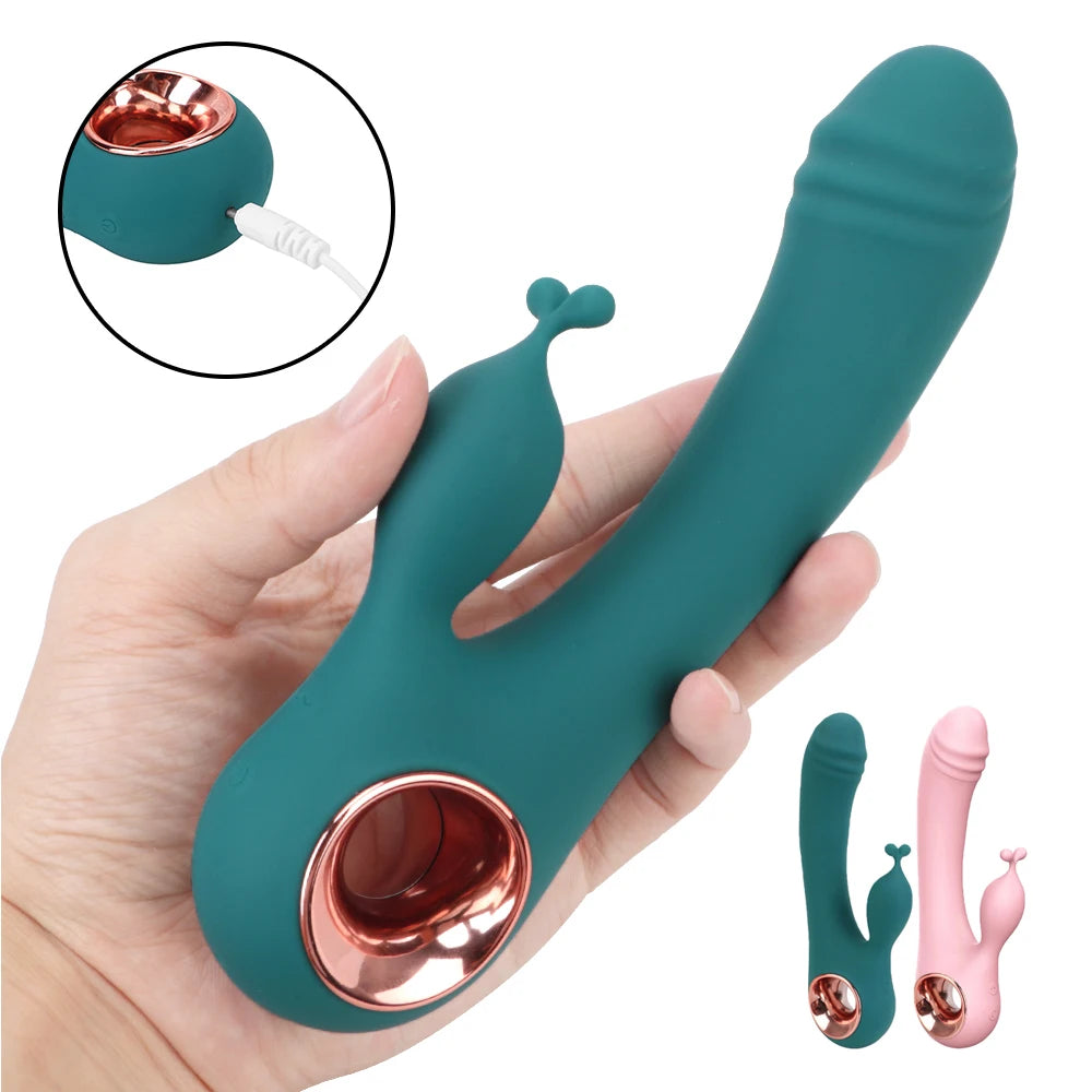 USB Rechargeable Dildo Rabbit Vibrator