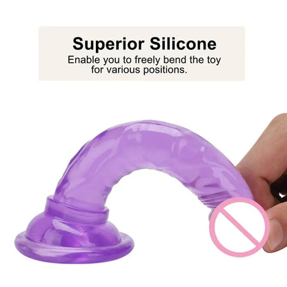 Realistic Soft Jelly Suction Cup Dildo