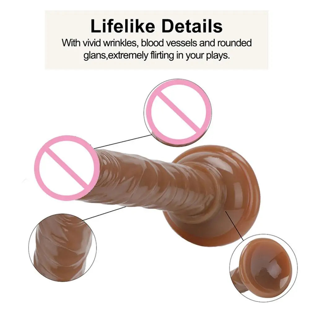 Realistic Soft Jelly Suction Cup Dildo