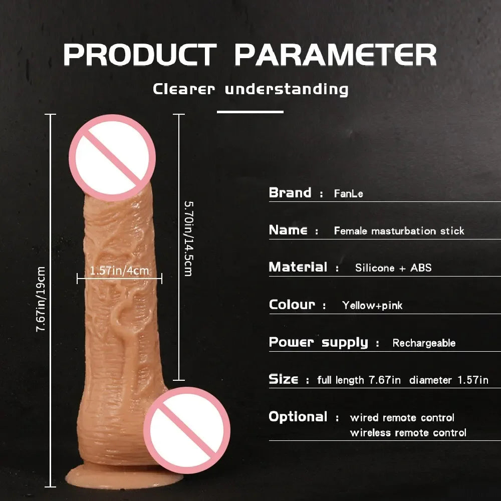 Remote Control Realistic Dildo Vibrator