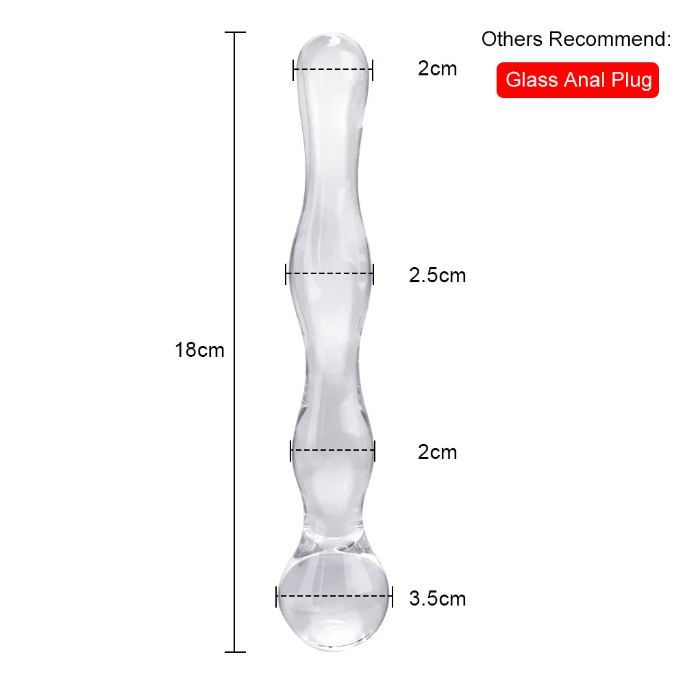 Glass Anal Beads Butt Plug Dildo