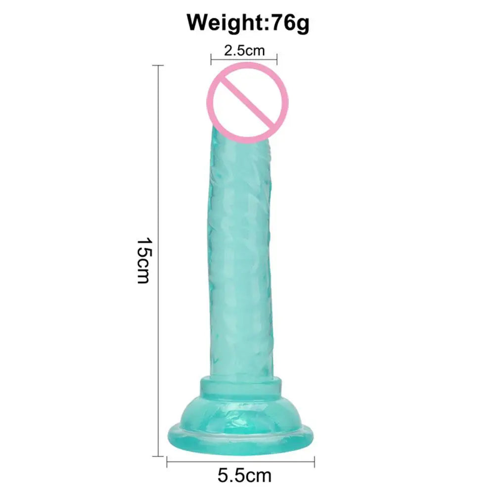 Realistic Soft Jelly Suction Cup Dildo