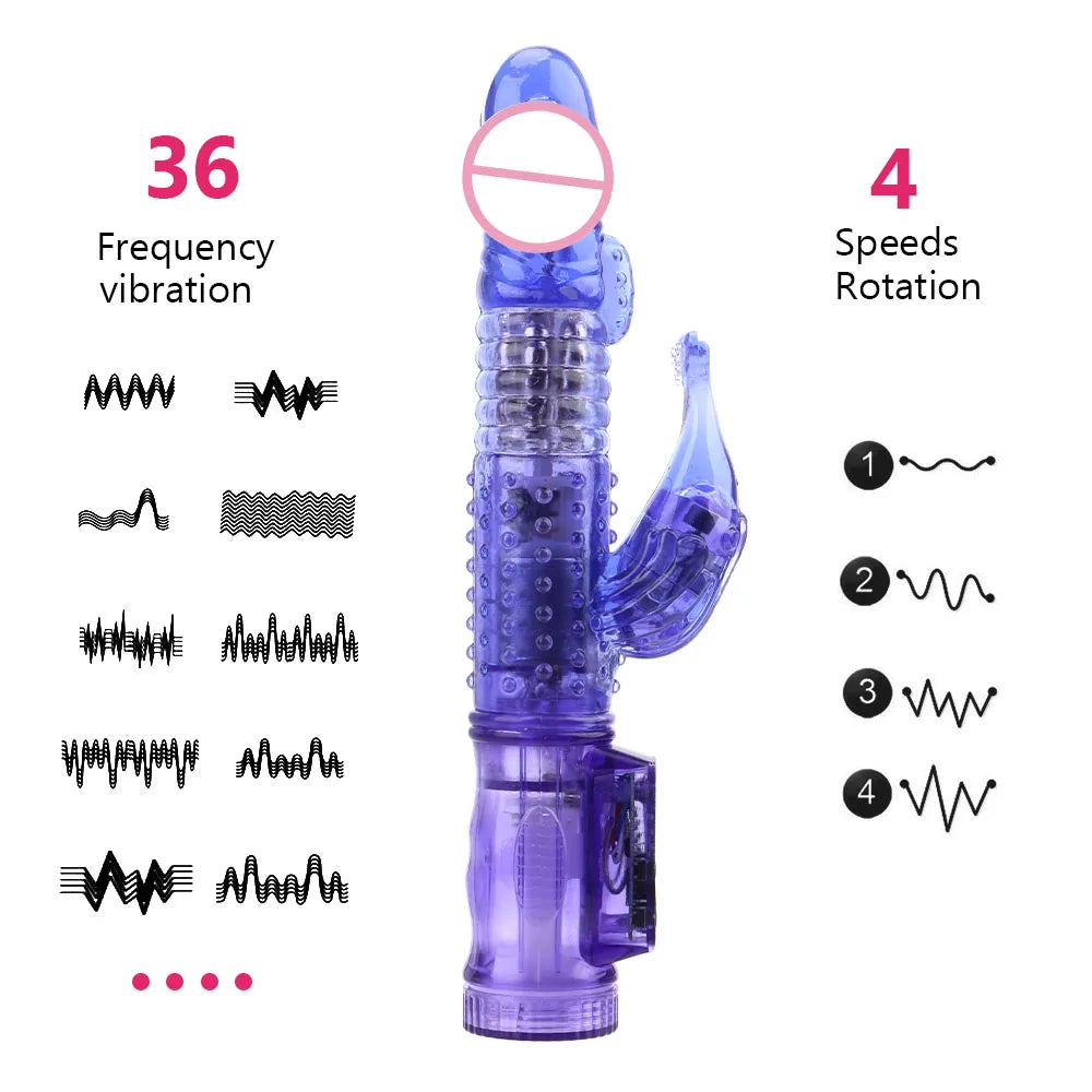 Rotating Beads Rabbit Vibrator