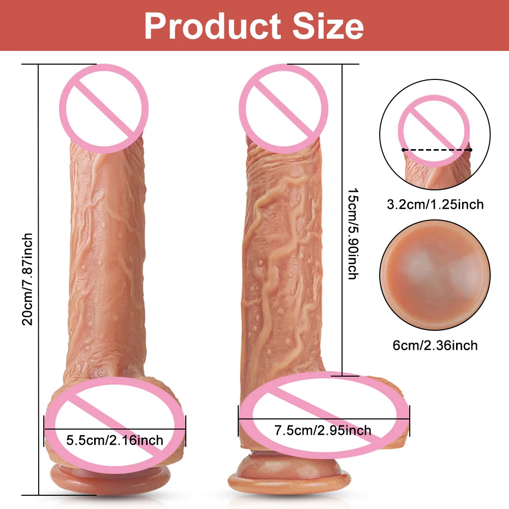 Thrusting Heating Realistic Dildo Vibrator