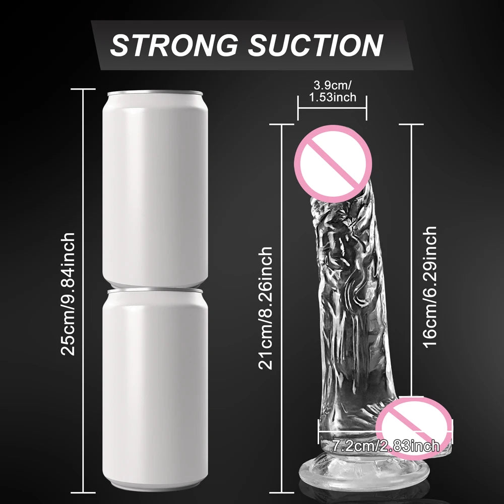 Transparent Soft Jelly Realistic Dildo