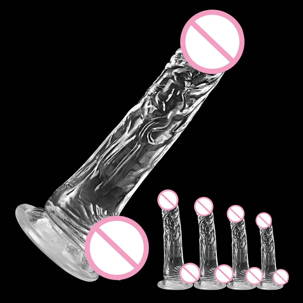 Transparent Soft Jelly Realistic Dildo