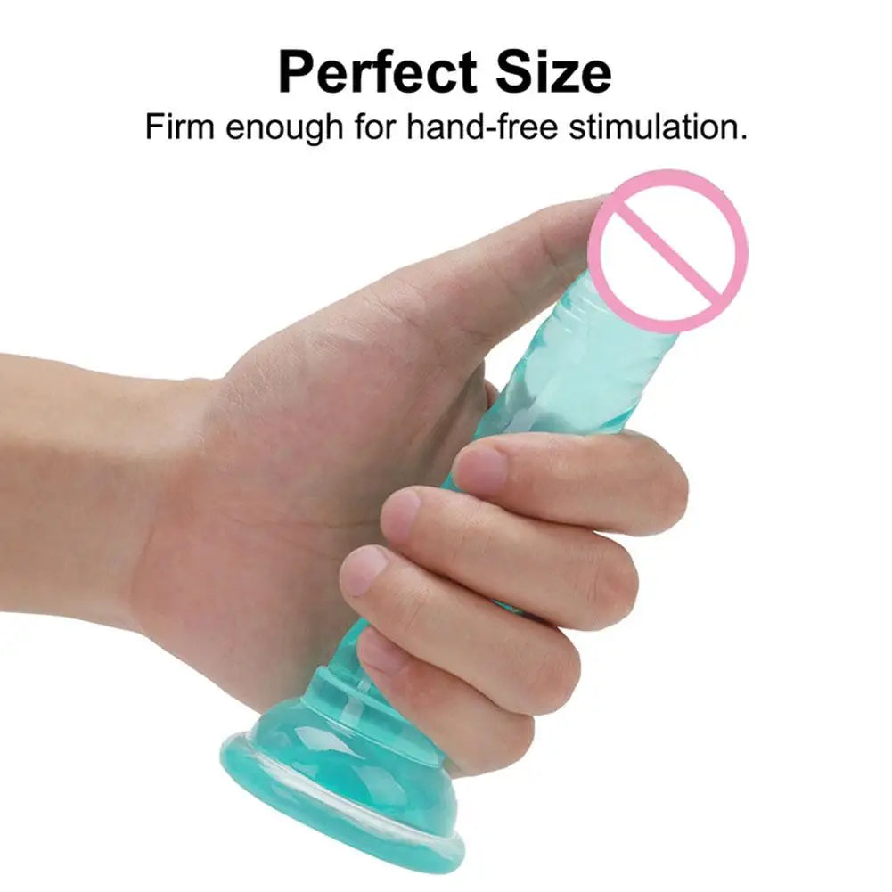 Realistic Soft Jelly Suction Cup Dildo