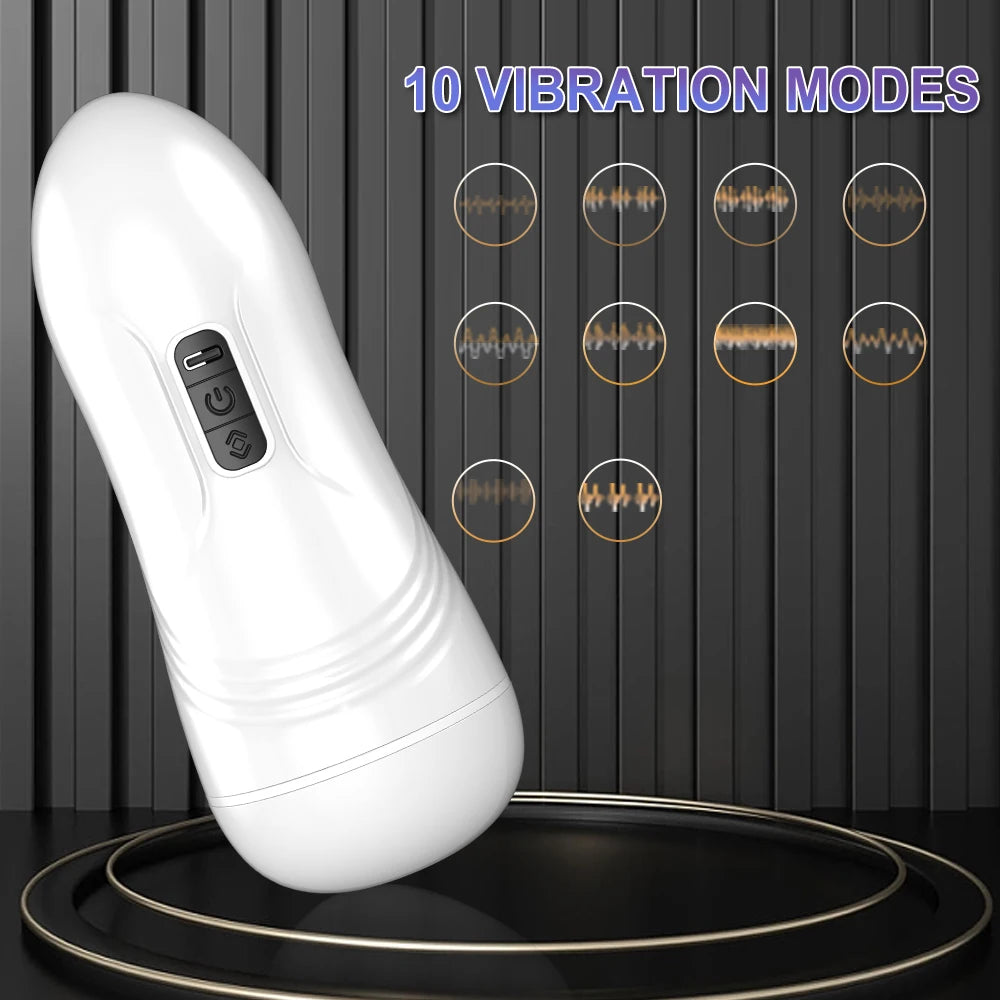 Automatic Male Masturbator Blowjob Vibration Machine Real Vagina Pocket Pussy